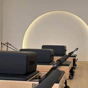 Prix ​​abordable, reformer de Pilates pliable en bois portable pour la maison, machine de yoga pour la musculation - Product Image 6