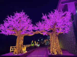 Grande Albero Luminoso Artificiale a LED per Esterni, Decorazione Notturna per Strade Cittadine e Giardini, Lampada Albero Fatta a Mano - Product Image 3