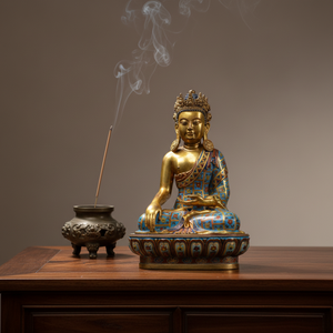 Escultura de Buda Moderna Personalizada en Bronce Chapado en Oro, Fabricación OEM/ODM, Fundida a Mano, Decoración para Exteriores, Templos, <span class=keywords><strong>Monasterios</strong></span> y Paisajes - Product Image 6