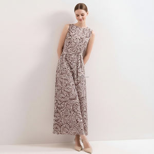 Combinaison légère personnalisée à imprimé feuilles pour femme, <span class=keywords><strong>pantalon</strong></span> large décontracté pour femme - Product Image 2