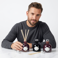 Diffuseur de parfum rond personnalisé en bouteille, marque privée OEM ODM, diffuseur d'aromathérapie, logo et parfum sur mesure pour projets commerciaux