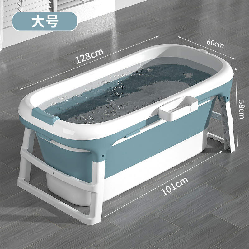 อ่างอาบน้ำสีฟ้าขนาด1.18เมตรไม่มีฝาปิด