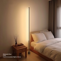 Lampe de chevet LED sur pied en PVC, CRI élevé 80-90, design minimaliste, commande vocale intelligente, capteur, pour salon, chambre, maison