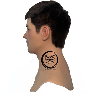 Masques de tête en silicone réalistes faits à la main, prix d'usine, avec cheveux, masque facial complet naturel et réaliste, pour cosplay masculin, accessoires de fête - Product Image 6