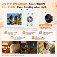 Appareil photo numérique ultra-plat DC04C 48MP 720P HD avec capteur CMOS, flash LED, 9 filtres, 13 cadres, zoom numérique 4.0X, détection de visage