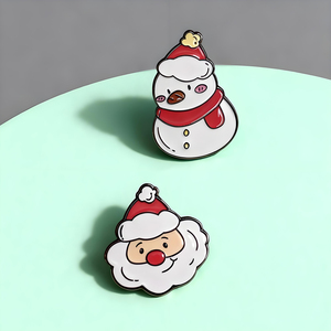 Custom Christmas Lapel <b>Pin</b> Iron Silver <b>Metal</b> Soft Enamel Hard Enamel <b>Pins</b> Badges - Product Image 2