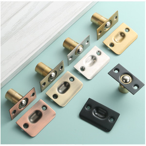 Loquet de porte réglable en cuivre avec ressort en acier inoxydable pour porte en bois, design moderne et simple - Product Image 1