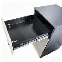 Meuble de rangement métallique mobile à 4 tiroirs en acier, prix usine, pour bureau, sous le bureau, avec roulettes