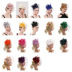 Offre Spéciale Sinamay mariée bandeau parfait gaze mariage chapeau avec voile Unique fête chapeau mode église chapeaux Fascinators pour les femmes - Product Image 5