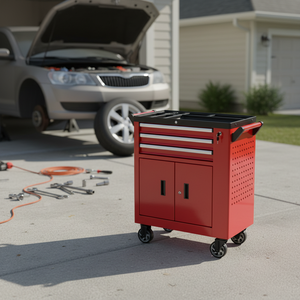 <span class=keywords><strong>Chariot</strong></span> d'atelier professionnel avec <span class=keywords><strong>porte</strong></span> latérale et rangement, 3 tiroirs, organisation optimisée, acier thermolaqué, solution personnalisée OBM/OEM <span class=keywords><strong>pour</strong></span> atelier - Product Image 2