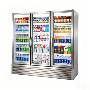 Vitrine de présentation commerciale haute capacité à 3 portes, sous comptoir, pour boissons et produits en vrac - Product Image 2