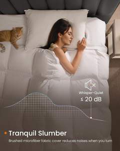 <span class=keywords><strong>SONGMICS</strong></span> HOME Couette King Size Remplissage en Plumes Toutes Saisons Motif Géométrique Style Moderne 106x90 Pouces Nuage - Product Image 3