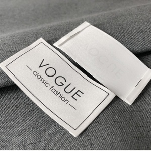 Etiqueta de cuello con logotipo personalizado, etiquetas principales de poliéster y algodón para prendas, parche para coser en ropa o bolsos, etiqueta tejida lavable - Product Image 1