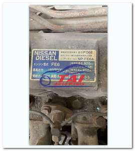เครื่องยนต์ประกอบพร้อมเกียร์ รุ่น FE6 12V 24V ไม่ใช่เทอร์โบ ของแท้จากญี่ปุ่น สำหรับรถบรรทุกนิสสัน <span class=keywords><strong>UD</strong></span> - Product Image 6