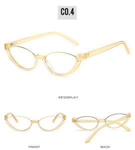 Venta caliente logotipo personalizado claro medio marco <span class=keywords><strong>gafas</strong></span> de ojo de gato moda china <span class=keywords><strong>gafas</strong></span> <span class=keywords><strong>con</strong></span> lentes para damas - Product Image 4