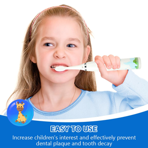 Spazzolino Elettrico Ricaricabile per Bambini <span class=keywords><strong>Sonic</strong></span> con Setole Morbide in Nylon, Design Animale Cartoon, Impermeabile IPX7, 4 Modalità, Display LED - Product Image 5