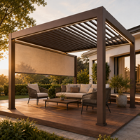 Pergola Bioclimatique Motorisée en Aluminium pour Extérieur, Toit Réglable, Imperméable, pour Jardin, Patio, Auvent, Idéale pour l'Été
