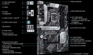 Placa Base Original para PRIME B560-PLUS ATX, para Juegos de PC, 1200 4 DDR4, CPU de 10.ª/11.ª Generación, PCIe4.0, 64 GB, Compatible con DP/PC, CPU de 10.ª Generación - Product Image 5