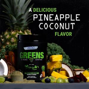 Super nourriture verte organique en poudre de noix de coco pour un jus vert sain Keto Friendly avec spiruline - Product Image 5