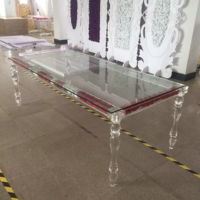 JINFU Möbel Modischer Luxus transparenter Acryl Esstisch für Hochzeits feier