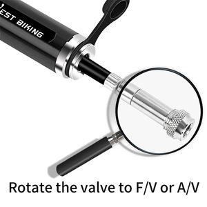 Mini <span class=keywords><strong>pompe</strong></span> à vélo portable 160 PSI avec manomètre, tuyau, gonfleur de pneus, accessoires de vélo de route <span class=keywords><strong>VTT</strong></span>, alliage d'aluminium - Product Image 5