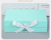 Boîtes cadeaux en gros orange et or, petites, avec ruban gros-grain fixe, format A4, blanches, pliables, magnétiques, avec ruban