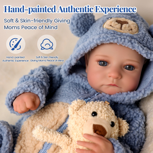 Poupée bébé garçon réaliste Aiden de 20 pouces, corps en tissu doux, bébé nouveau-né réaliste, cadeau de naissance pour enfants, OEM ODM en gros - Product Image 3