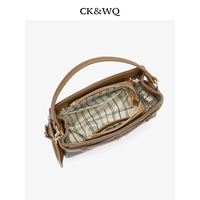 Sacs messager de luxe de créateur pour femmes, avec garniture contrastante en PU beige et tissu arc-en-ciel, pour le quotidien, le shopping et les soirées