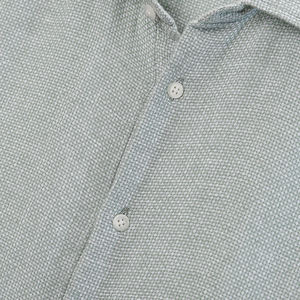 เสื้อเชิ้ตแขนยาวลำลองสีเขียวมอสสำหรับผู้ชายระดับไฮคลาสผ้าลินินผสมผ้าฝ้ายจำนวนมาก - Product Image 3