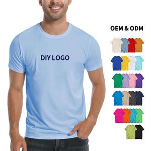 Usine en gros surdimensionné 100% coton hommes col rond t-shirts étiquette de lavage personnalisée et logo t-shirts à manches courtes - Product Image 2