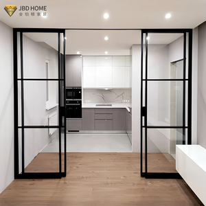 <span class=keywords><strong>Porte</strong></span> <span class=keywords><strong>coulissante</strong></span> en aluminium certifiée NFRC AS2047, cadre fin moderne, double vitrage noir, portes patio pour villa de luxe - Product Image 2