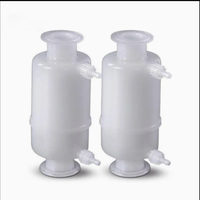 Filtro de Cápsula Desechable Hidrófobo de PTFE de 0.22um, 1.5 y 2.5 Pulgadas, con Conexión de Manguera de Entrada/Salida para Esterilización de Aire
