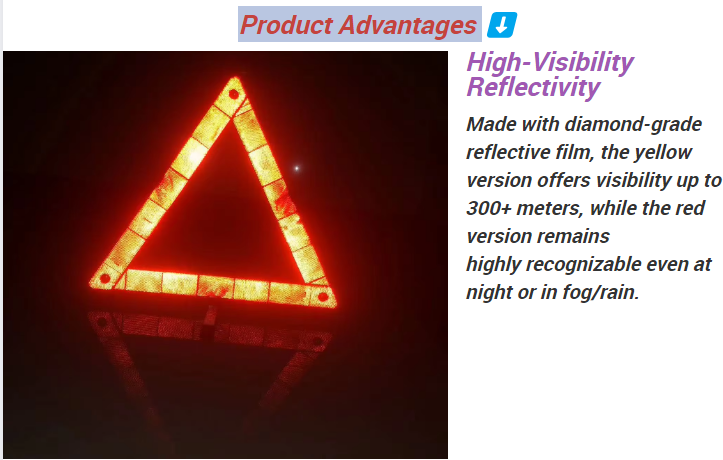 Road Safety Signs and Symbols Car Triangle Warning Sign Emergency Tools ...
