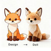 Peluche de renard Fennec personnalisée en peluche populaire avec d'énormes oreilles et queue mignonne en coton et coton PP de petite taille