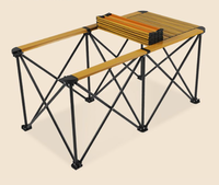 Table de camping pliable de taille personnalisée facile à transporter, table portable à enrouler pour pique-nique, barbecue, randonnée, plage, jardin