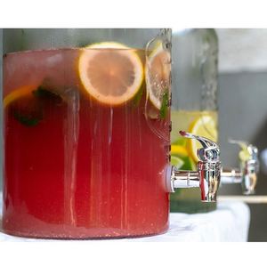 Claro acrílico duradero 3-Galón bebidas servir dispensador refrigerado con 3-de cámara de hielo Base y de los ejes - Product Image 2