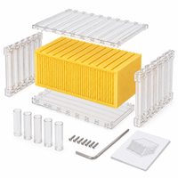 Kit de 7 cadres de ruche à flux automatique en plastique de qualité alimentaire pour apiculture
