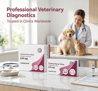 Kit rapide certifié ISO13485 pour l'antigène du virus de la parvovirose canine (CPV Ag) en or colloïdal, précision de 99 %, 1 test ou 25 tests