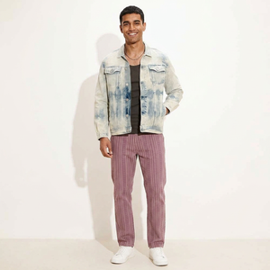 Veste en jean pour homme de taille normale, veste en jean vintage déchirée de qualité supérieure pour homme - Product Image 1