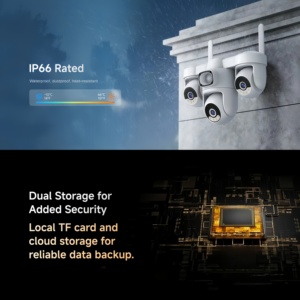 Système de sécurité extérieur à 3 objectifs, caméra PTZ solaire, caméra solaire PTZ 360 degrés, stockage cloud, CCTV - Product Image 5