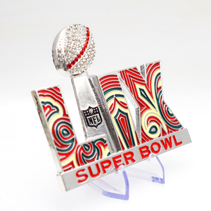 XILAI 2025 <span class=keywords><strong>Collier</strong></span> de football Super Bowl de Philadelphie, pendentif en métal de haute qualité en rhéinite, bijoux de sport hip-hop - Product Image 4