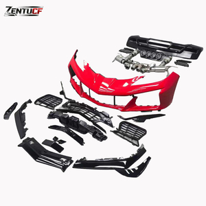 Pour <span class=keywords><strong>Chevrolet</strong></span> <span class=keywords><strong>Corvette</strong></span> C8 2020+, modifiée avec des pare-chocs avant et arrière en matériau PP de style Z06 et échappement. - Product Image 3