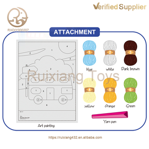 <span class=keywords><strong>Montessori</strong></span>-<span class=keywords><strong>Kit</strong></span> d'artisanat unisexe pour enfant, point de croix, aiguille, broderie, laine, <span class=keywords><strong>peinture</strong></span>, 5-7 ans - Product Image 3