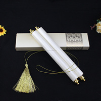Tarjetas de invitación de desplazamiento de papel de súper lujo, tarjetas de menú de invitaciones de desplazamiento de eventos personalizados, tarjetas de agradecimiento