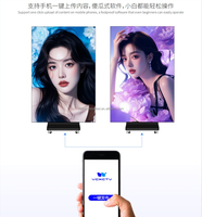 Affiche LED P1.53 pliable à trois volets avec écran d'animation à batterie rechargeable pour publicité mobile en centre commercial, sur rue et en commerce de détail