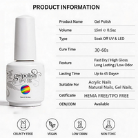 Nouvelles Couleurs Professionnelles pour Salons de Manucure – Produits de Salon – Kit de Vernis Gel UV Couleurs Nude Français, Blanc Français, Blanc Neige Super Éclatant