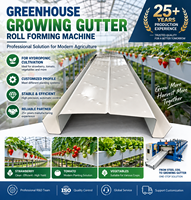Machine de formage de gouttières pour serres avec moteur, pompe et contrôle PLC pour applications de toiture, certifiée CE ISO