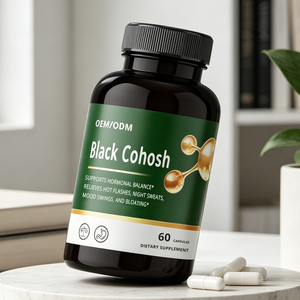 Cápsulas de Cohosh Negro de Marca Privada, Suplemento Herbal para el Equilibrio Hormonal Femenino, Alivio de la <span class=keywords><strong>Menopausia</strong></span> y los Brotes de Calor, Suministro de Fábrica - Product Image 4