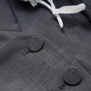 Abito Midi Donna S~P Primavera Estate 2026 Nuovo Grigio Misto con Decorazione Floreale a Spilla Staccabile - Product Image 5