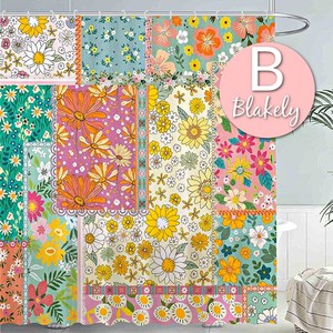 Élégance Coloré Boho <span class=keywords><strong>Salle</strong></span> <span class=keywords><strong>de</strong></span> <span class=keywords><strong>Bain</strong></span> Style Patchwork Tissu Rideaux <span class=keywords><strong>de</strong></span> Douche Bohème Folk Print Bath Decor - Product Image 3